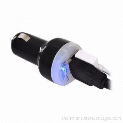 Mini Dual USB Car Chargers for Phones, Comes in Black and White Colors